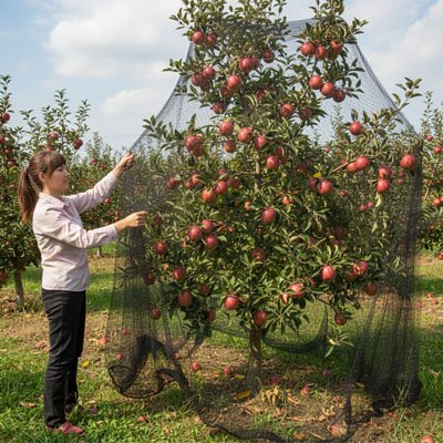 Filet anti oiseau arbre fruitier​