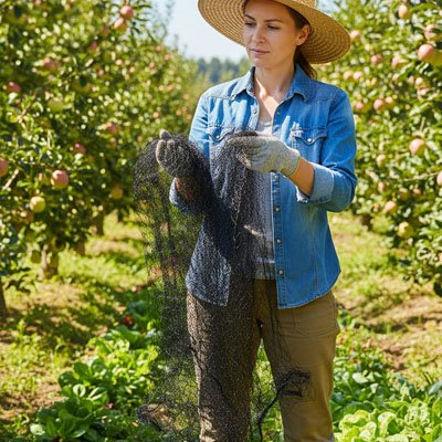 Filet anti oiseaux noir maille large