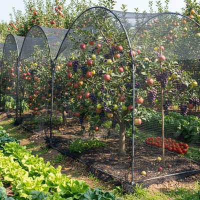 Filet anti oiseaux pour arbres fruitiers​