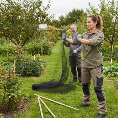 Filet anti oiseaux rapide à installer et réutillisable