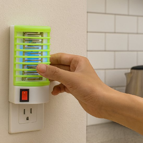 Lampe anti moustique de couleur vert clair