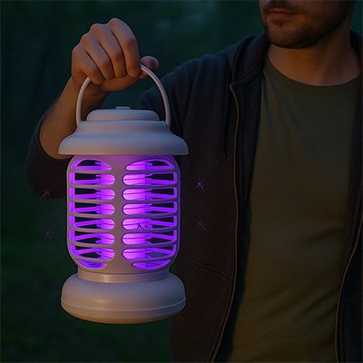 Lampe anti moustique rechargeable​ 3 en 1