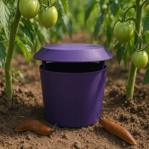 Piège à Limace mauve et rond pour plants
