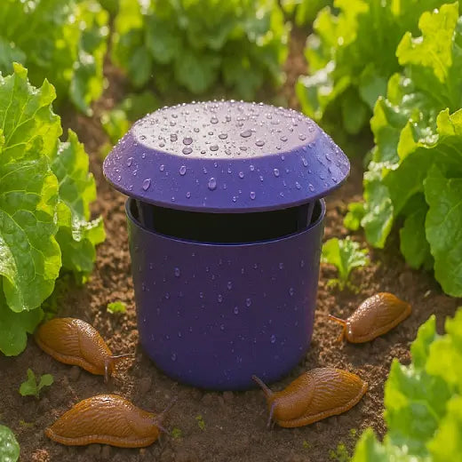 Piège à Limace mauve et rond pour salades