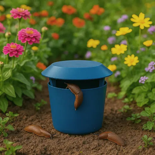 Piège à Limace bleu et rond pour les plantes