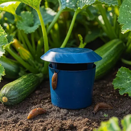 Piège à Limace bleu et rond pour légumes