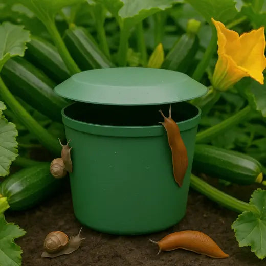 piège à limace AltoLimace vert et rond pour protéger les courgettes des limaces