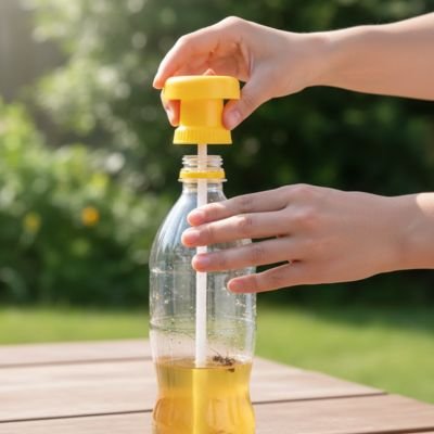 PIEGE A MOUCHE A VISSER SUR UNE BOUTEILLE - UTILISATION FACILE