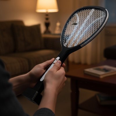 Raquette anti moustique avec lampe​