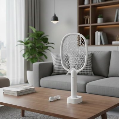 Raquette anti moustique rechargeable​ 2 en 1