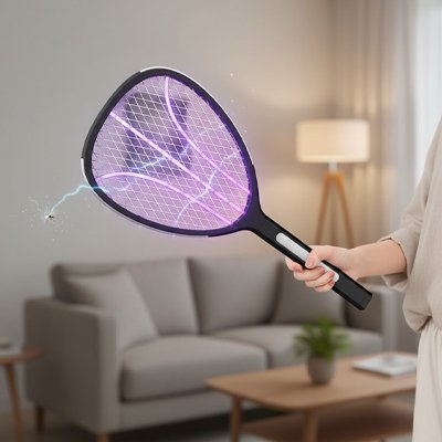Raquette anti moustiques led + uv​