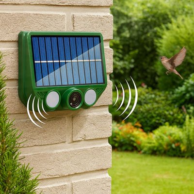 Répulsif à oiseaux solaire à flash lumineux​ ett ultrasons
