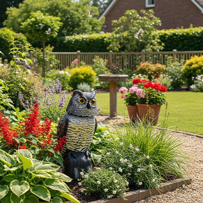 REPULSIF OISEAUX LEURRE HIBOU AVEC SON