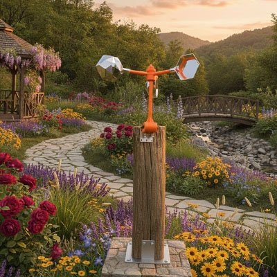  REPULSIF OISEAUX ROTATIF A MIROIRS POUR JARDIN